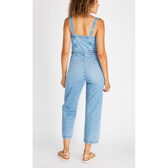 Etica Women's  XS Darla Bustier Denim Jean Jumpsuit Crop Sustainable Seafarer - Picture 3 of 16